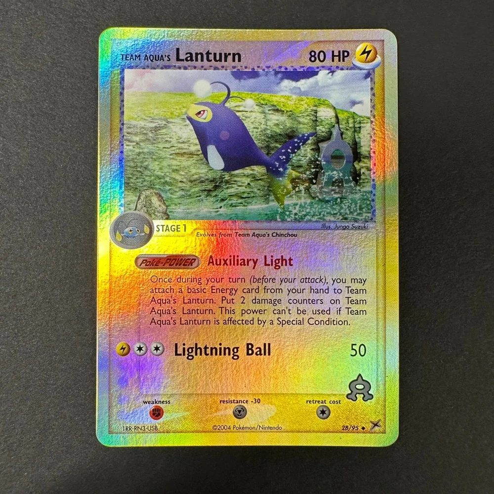 Pokemon TCG Team Aqua's Lanturn 28/95 Uncommon Reverse Holo NM/LP